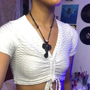 White summer crop top